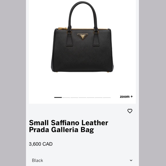 Saffiano Leather Prada Galleria Bag in Black - Picture 11 of 16